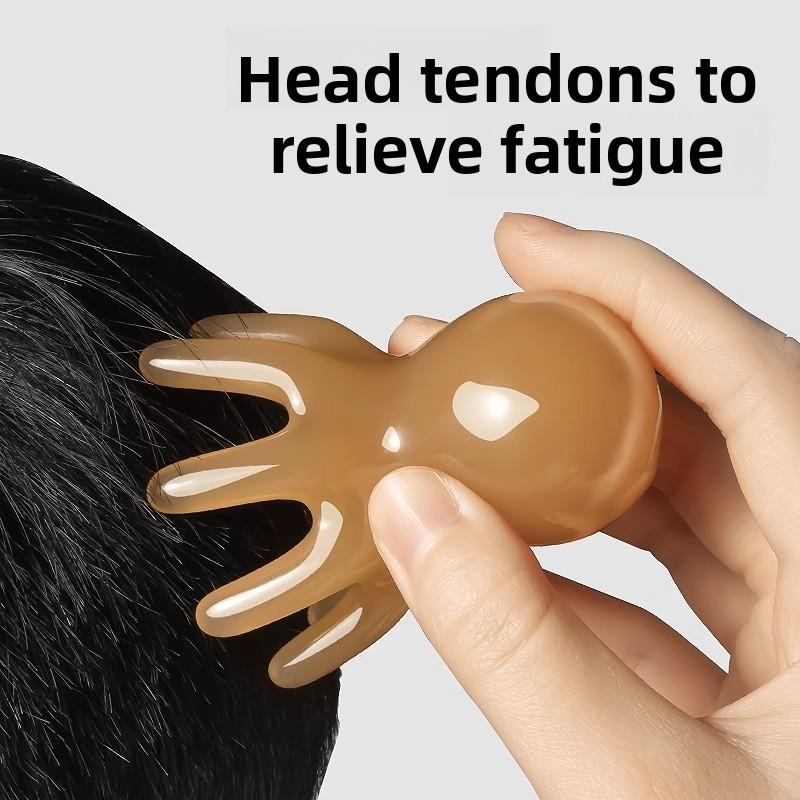 Octopus Scalp Massage Comb - Portable Head Therapy Brush for Acupoint & Meridian Stimulation