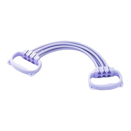 Adjustable Figure 8 Resistance Band Arm Shoulder Stretch Strength Training Fitness Elastic Strap 6-Tube Men Women Anti-slip Tension Rope