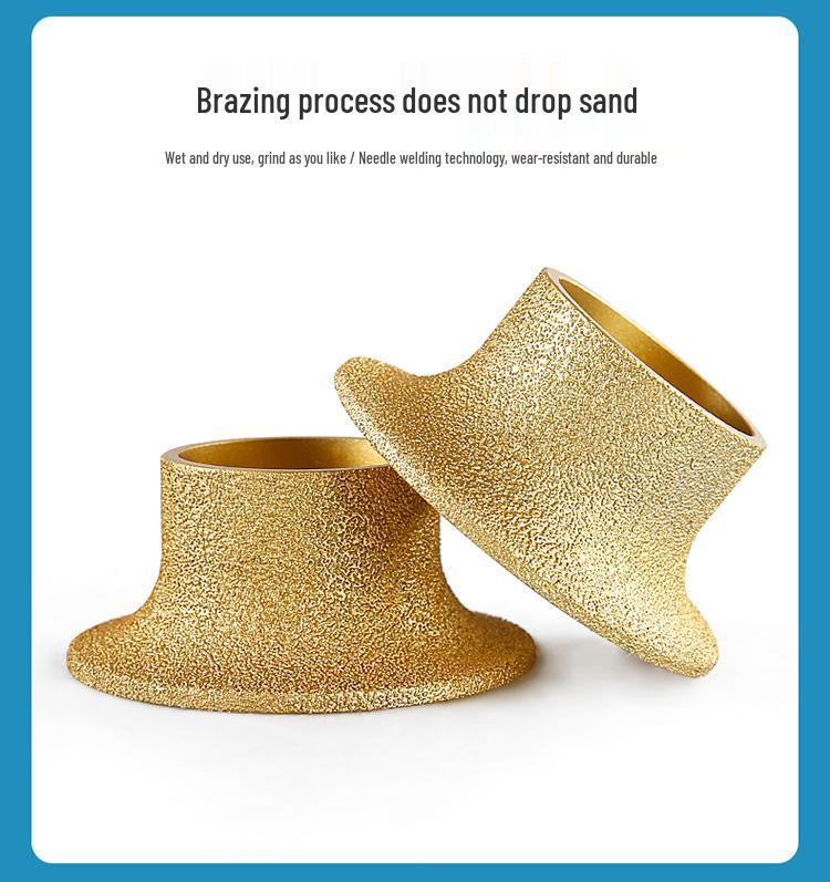 French Edge Diamond Grinding Wheel for Marble and Quartz Tile Rounding
