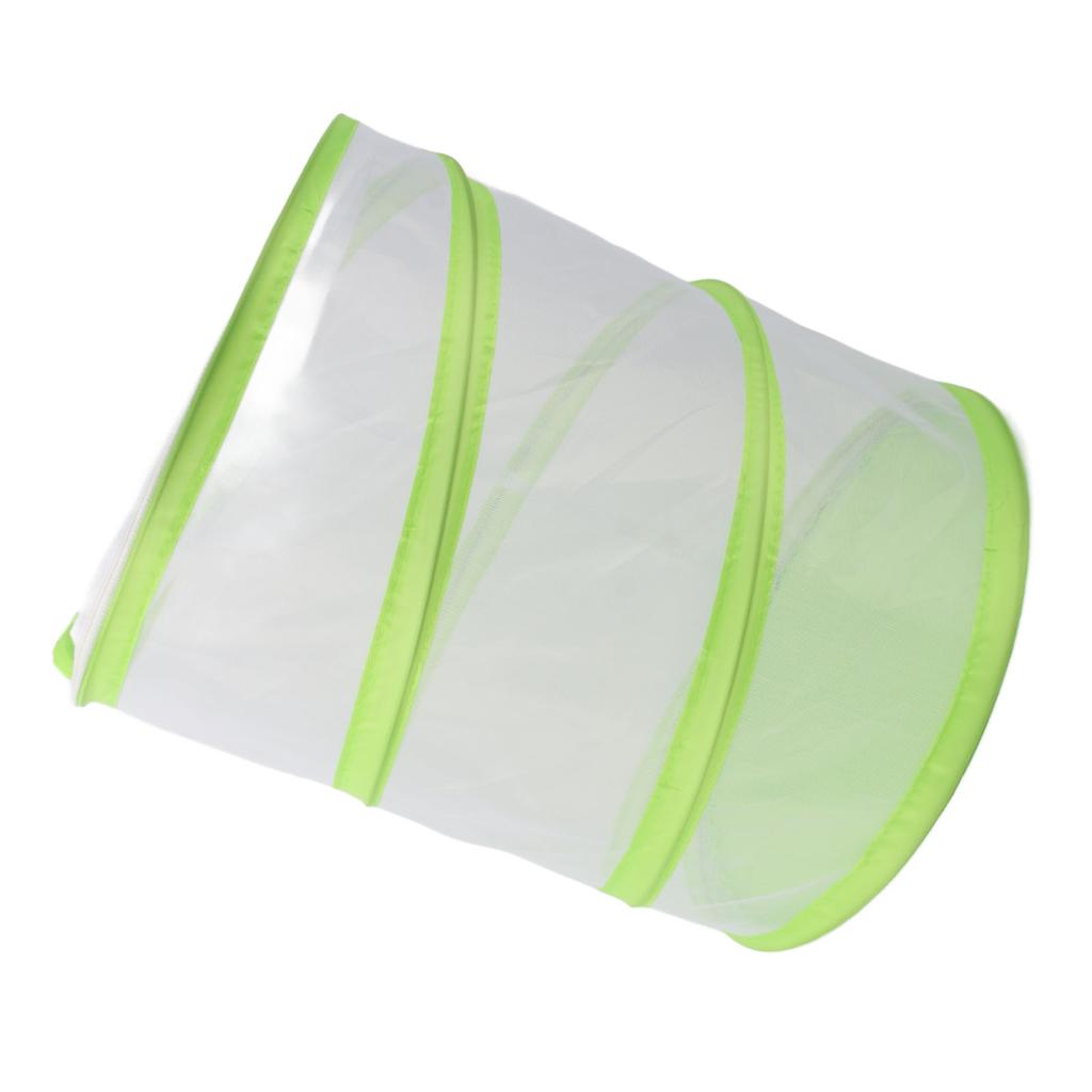 Butterfly Mesh Cage Collapsible Portable See Through Butterfly Habitat Enclosure with Handle for