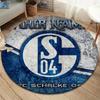 FC Schalke 04 Custom Name Round Area Rug,Carpet Rug for Living Room Bedroom Sofa Playroom Decor,Non-slip Floor Mat