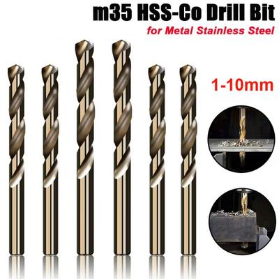 Broca Nova de 1mm-10mm Haste Cilíndrica Reta Broca Helicoidal Broca Helicoidal de Cobalto M35 Metal