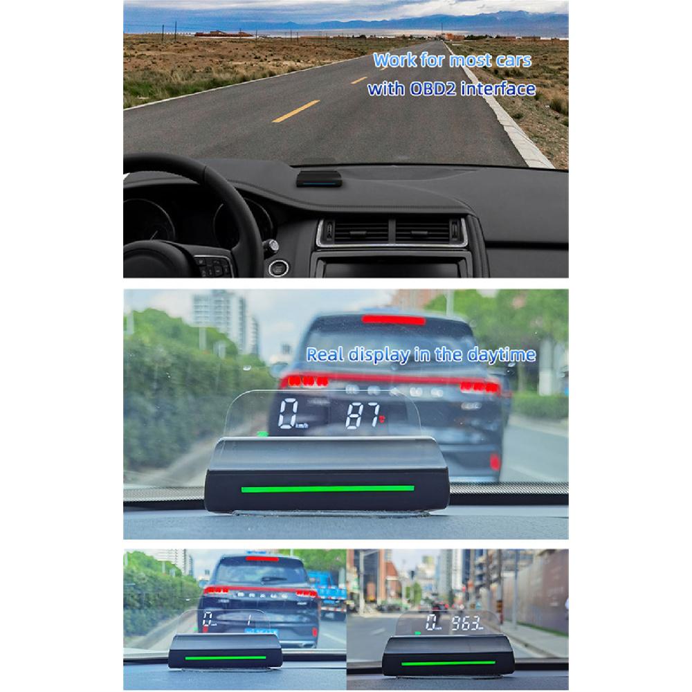 Obd2 Electronic Folding Screen Hud Speed Rpm Low Voltage Warning With Ambient Backlight