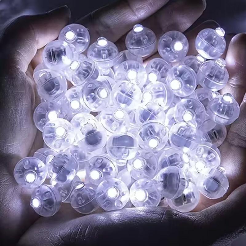50/100 Pezzi Luci LED per Palloncini Mini Palloncini Sfera Rotonda Luce Notturna Lampada LED Flash per Lanterne di Carta Decorazioni per Feste di Matrimonio