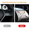 Moonlinks Steering Wheel Button Sticker Compatible With Mercedes A B C E M G SL GL GLA CLA GLK SLK GLS Class,Steering Wheel Button Decoration Trim