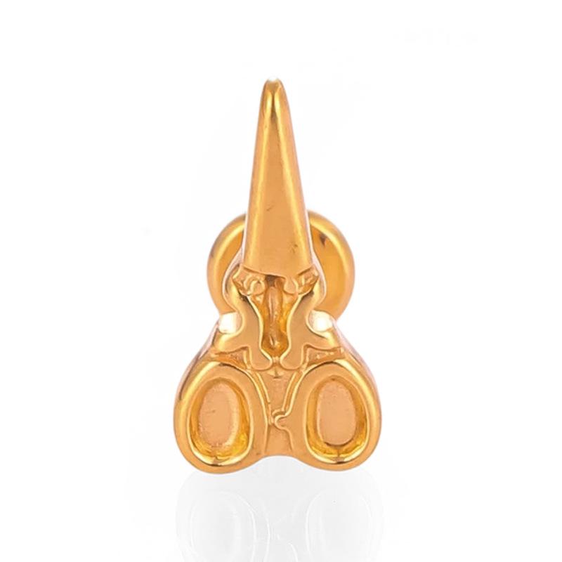 F136 Titanium Alloy Moon, Lightning, Deer & Star Lip and Ear Cartilage Stud Earrings for Body Piercing.