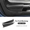 Real Soft Carbon Fiber Sticker For Ford Mustang GT Dark Horse EcoBoost 2024 2025 20226 2027 Car Door Armrest Panel Accessories