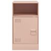 Pink Nightstand 34.5 x 39 x 62 cm Steel