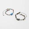 Ke909. Nomad Mix Beads Bracelet Aqua Blue