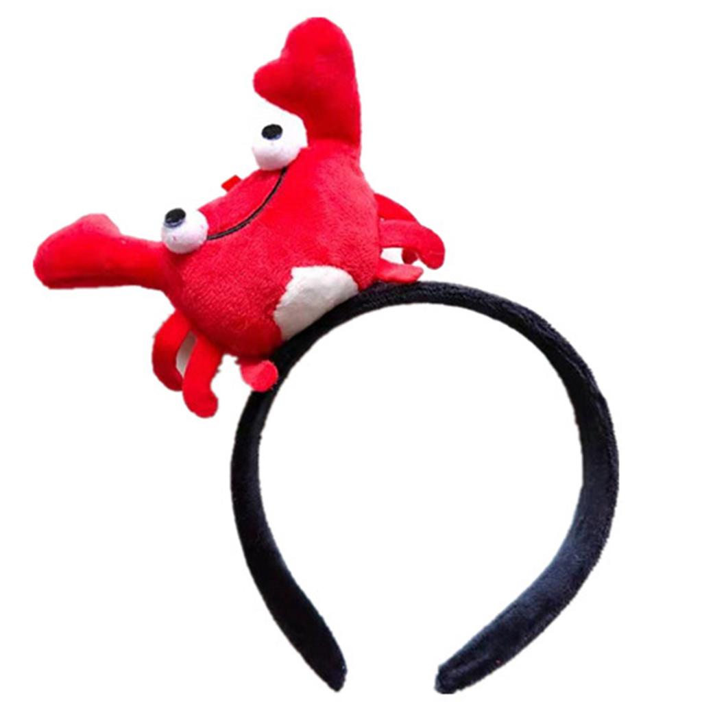 Funny Crab Lobster Fish Headband Ocean Themed Hair Hoop Stuffed Plush Animal Hairband Hair Accessories Party Decoration