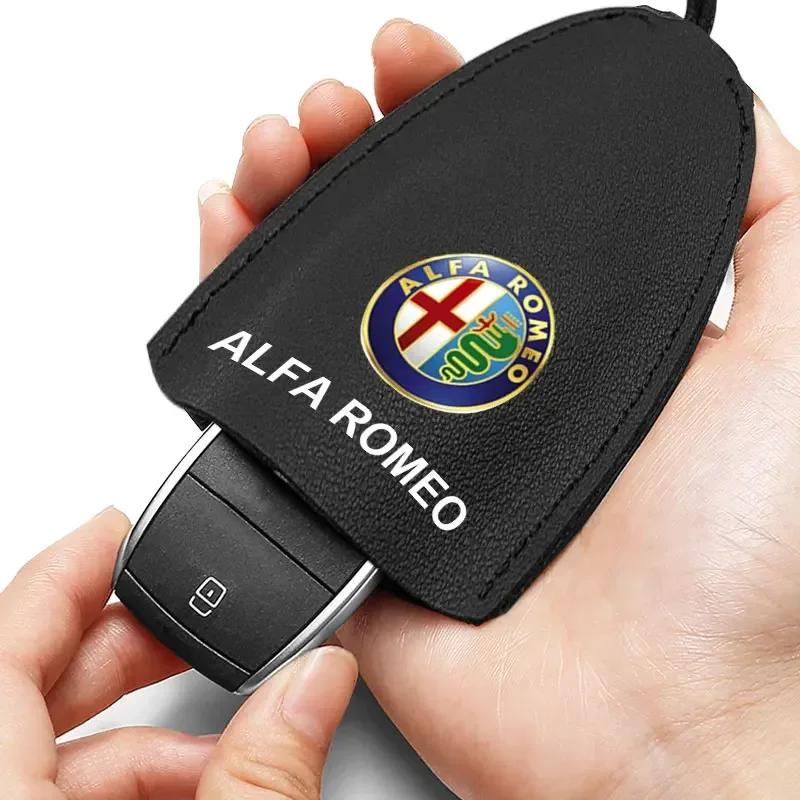 Car Stickers For Alfa Romeo Drawstring Car Logo Key Housekeeper Key Case For Alfa Romeo Giulia Stelvio Giulietta 156 159 147 Mit