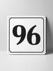 Metal Sign Black House Number On White Background Outdoor Wall Art Decor