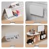 Foldable Wall-Mounted Punch-Free Storage Shelf for Bathroom and Bedside