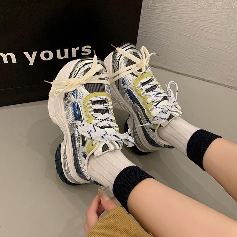 

2024 Нове Повсякденне Взуття Кросівки на Товстій Підошві Ретро Зручне Протиковзне Взуття Кросівки з Низьким Верхом 35 жовтий