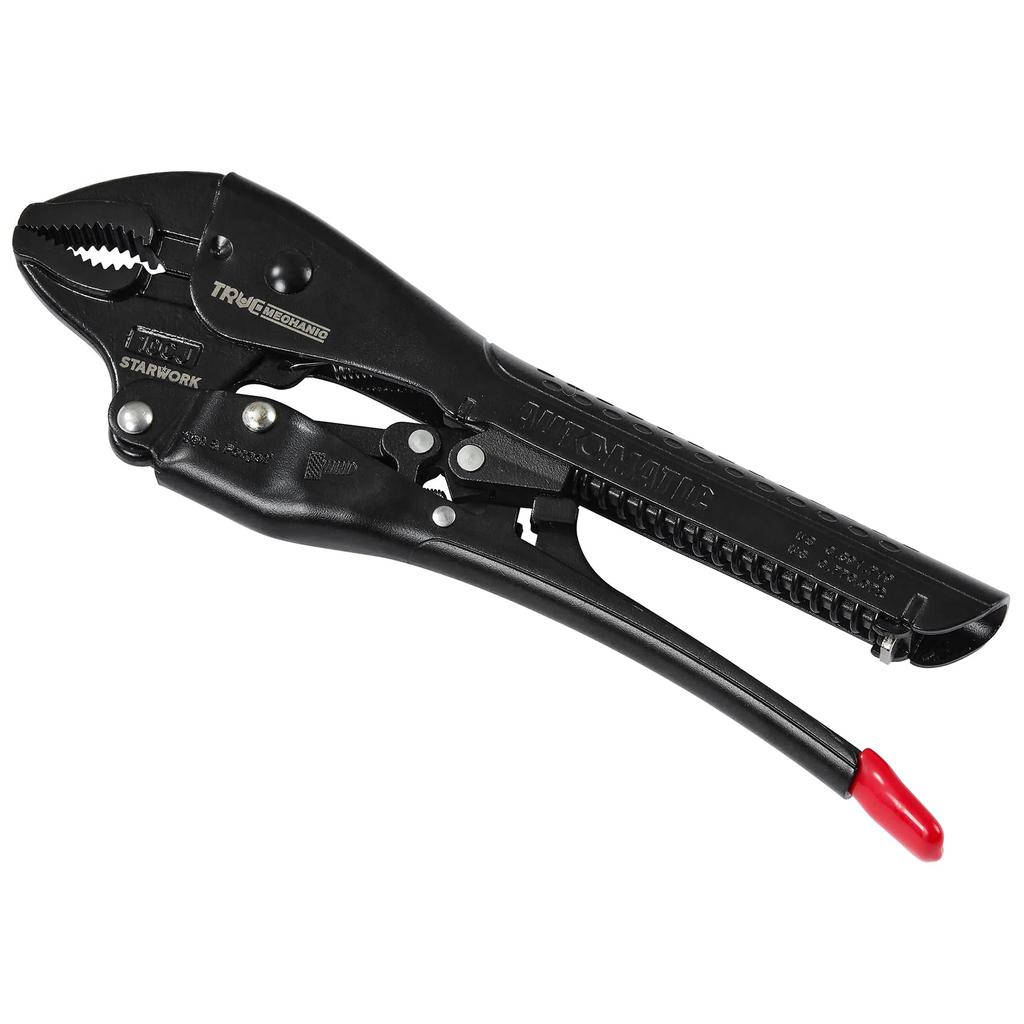 STARWORK TRUE Automatic Curved Jaw Locking Pliers 10 Inch MECHANIC™