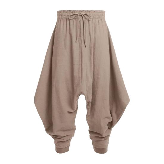 Чоловічі штани-шаровари Повсякденні з куліскою Широкі Бавовняні Вільного крою з низькою посадкою для хіпі Вуличний стиль Пляжні