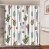 Shower Curtains Green Tropical Plants Bathroom Polyester Waterproof Shower Curtain Leaves Printing Curtains For Bathroom Shower