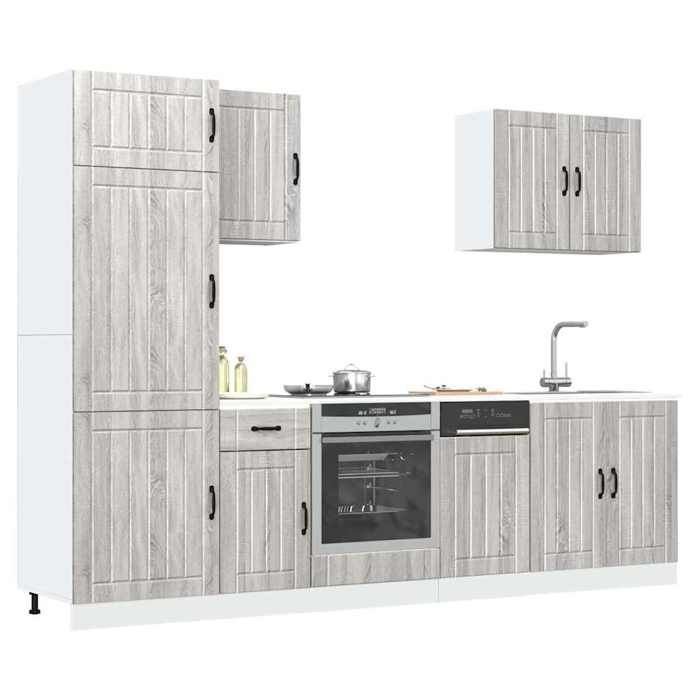 VidaXL Ensemble d'armoires de cuisine 7 pcs Kalmar bois d'ingénierie, ensemble d'armoire, étagère de rangement, placard, 3314777