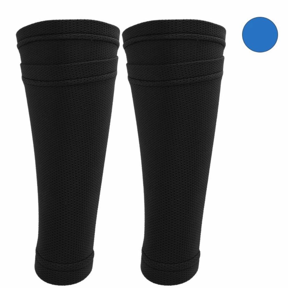 2pcs Polyester Compression Calf Sleeves Breathable Double Layer Shin Pad Football Practice