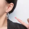 Harajuku Style Large Hoop Earrings with Korean Metal Spray and S925 Silver Needle