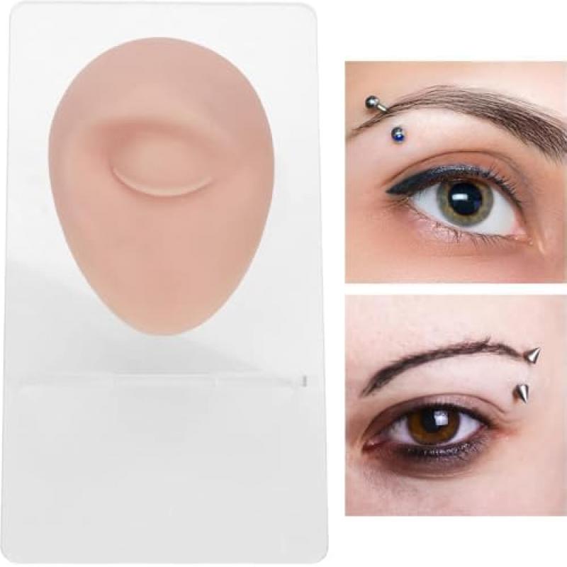 Laroal Körperpiercing-Übungsmodell, Silikon, Nasensimulation, Bauchnabelmodell, Set, Zunge, Mund, Display, Zubehör, Ohr für Anfänger