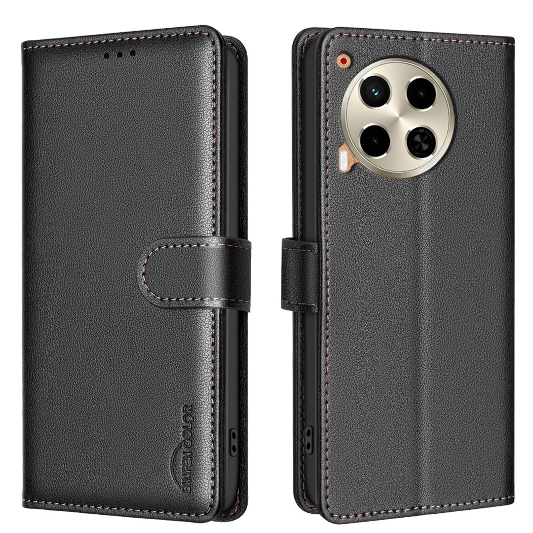 

BINFEN COLOR BF32 Чехол для телефона TECNO Camon 30 4G/5G с блокировкой RFID, на магнитной застежке, кожаная обложка A