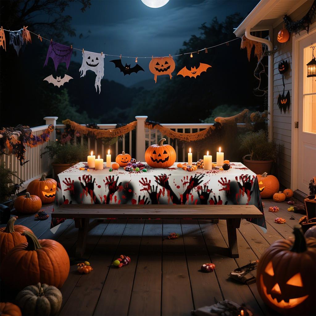 Halloween Party Printed Tablecloths, Disposable Birthday And Halloween Party Supplies