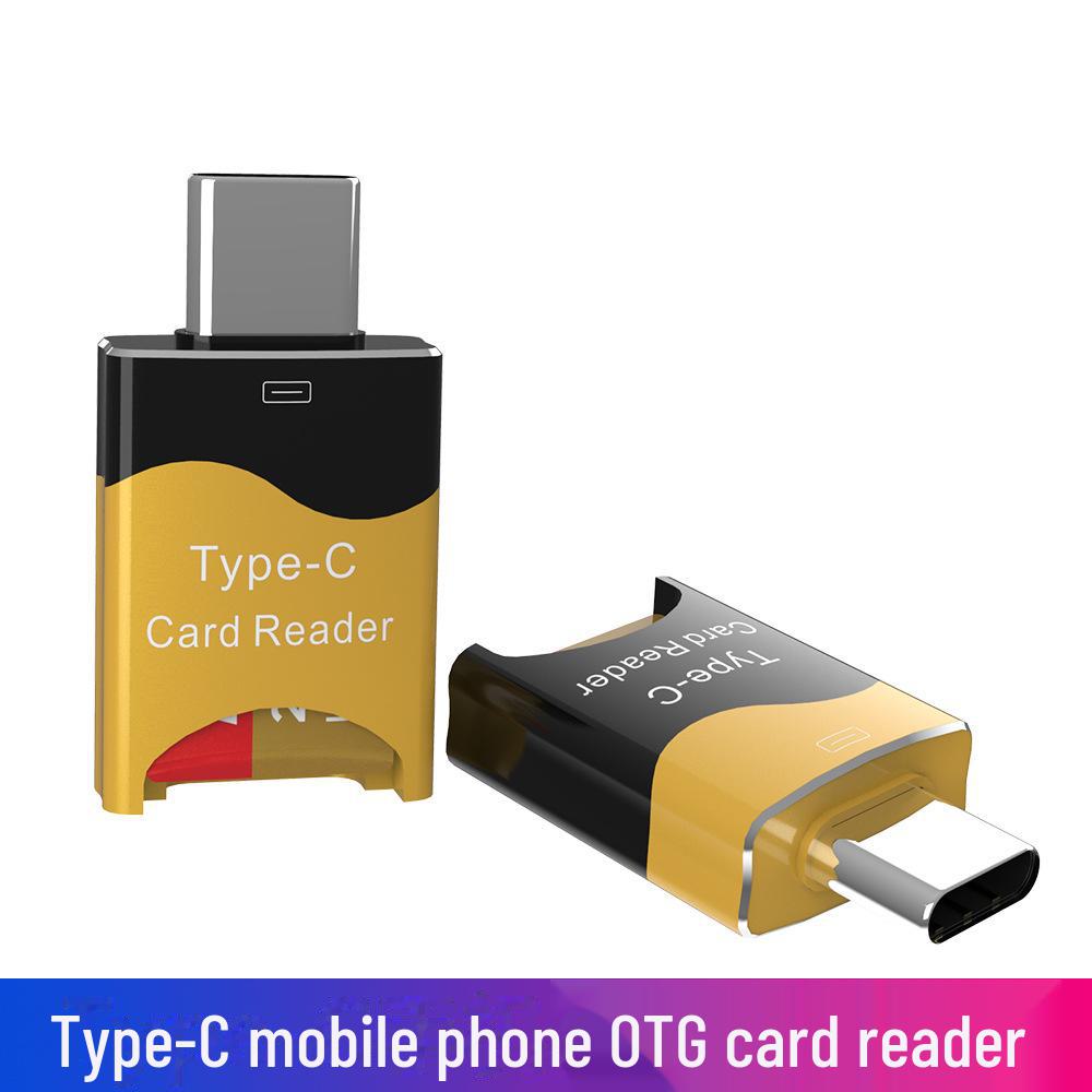 USB Type-C Card Reader for Android Phones/Tablets - Compatible with Huawei, Xiaomi for TF Cards Via OTG Adapter.
