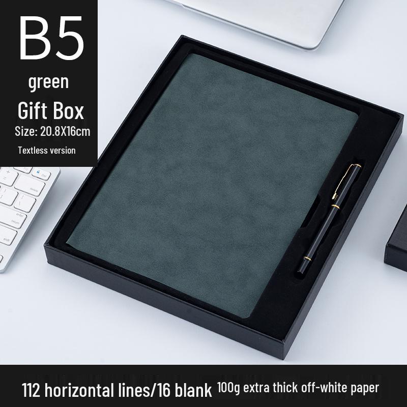 Customizable Sheepskin Notebook with Pen & Free Engraving - Company Logo 2025 Diary, A6/A5/B