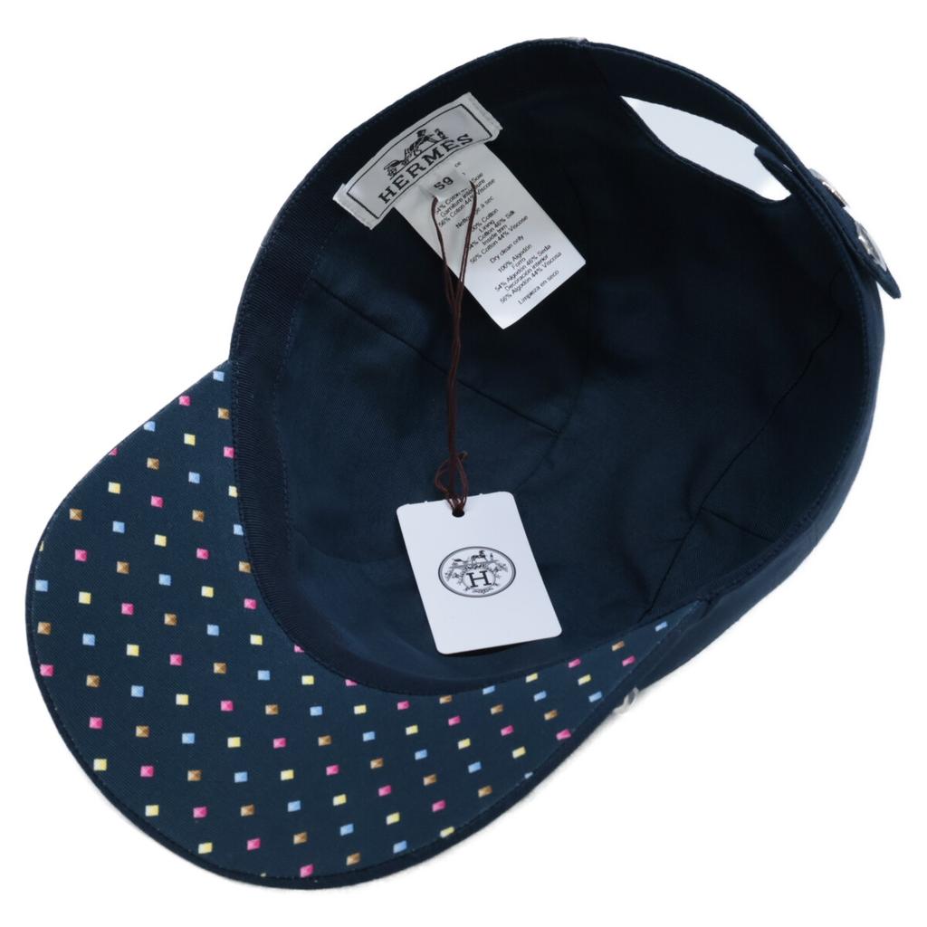 HERMES [/Domestic Regular] Davis Dot Medor Newsboy/ hat 59 NavyUsed