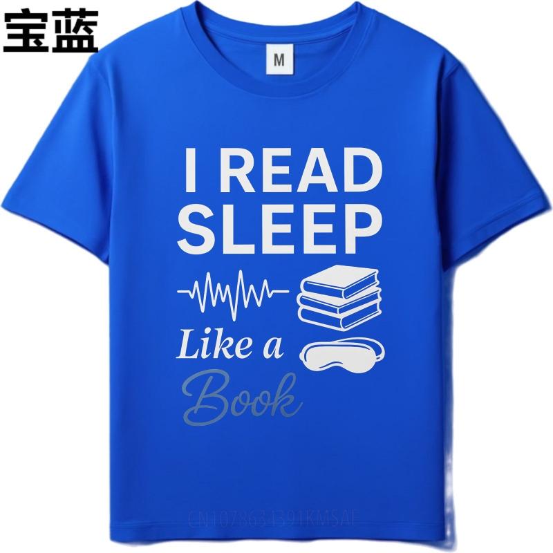 Anime ONeck Unisex Tshirt Streetwear Summer Boys T Shirt I Read Sleep Like A Book Short Sleeve Street Wear O Neck Top Tees