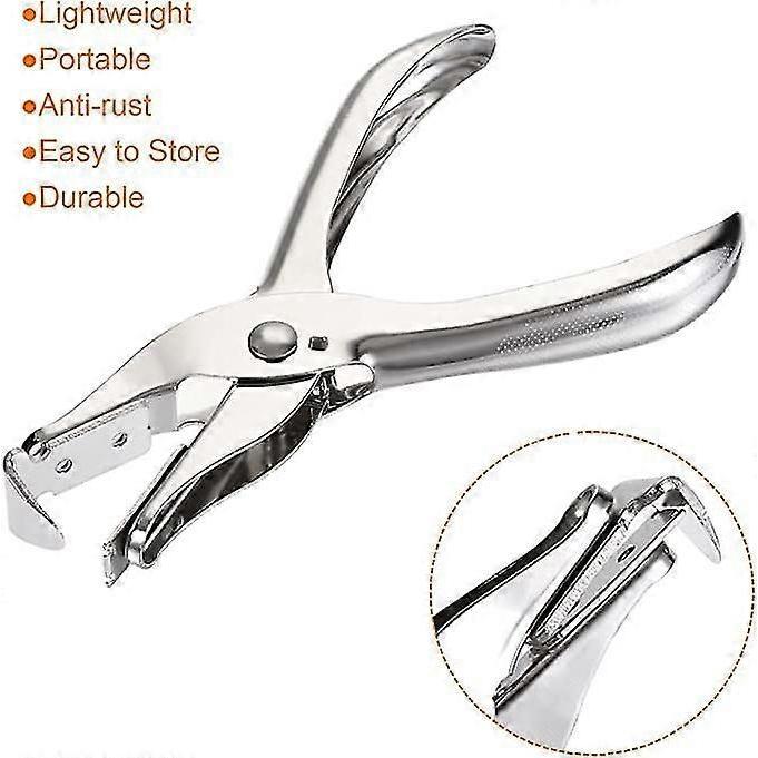 Sourcing Map Stapler Puller Heavy Duty Hand Tools Staplers Pin Removal Puller for Home Office, Silver