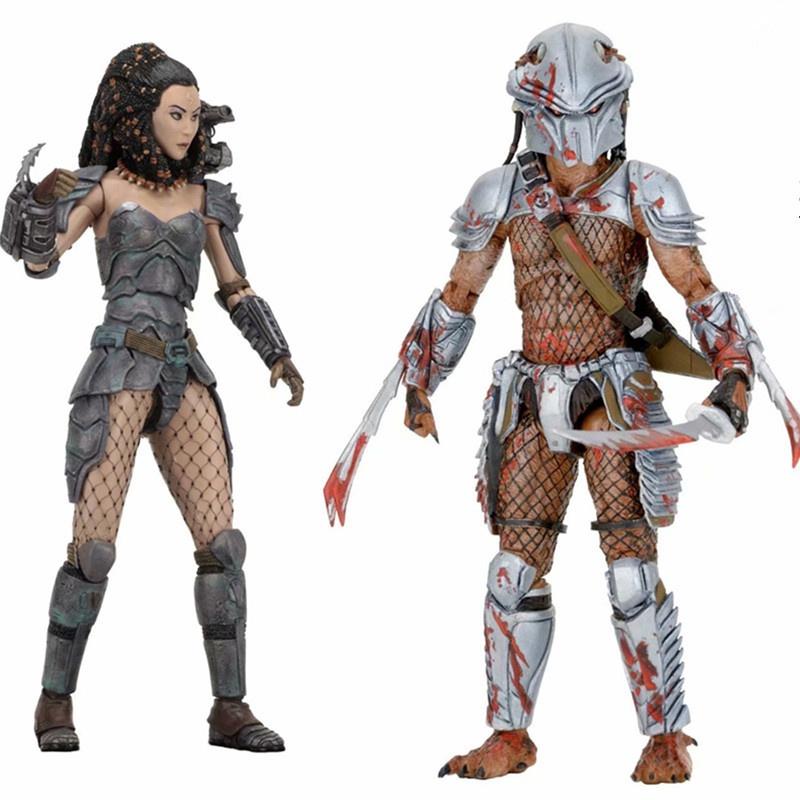 Neca 18 Predator Pvc Material Female Blood Warrior And Scar Blood Warrior Set Of Two