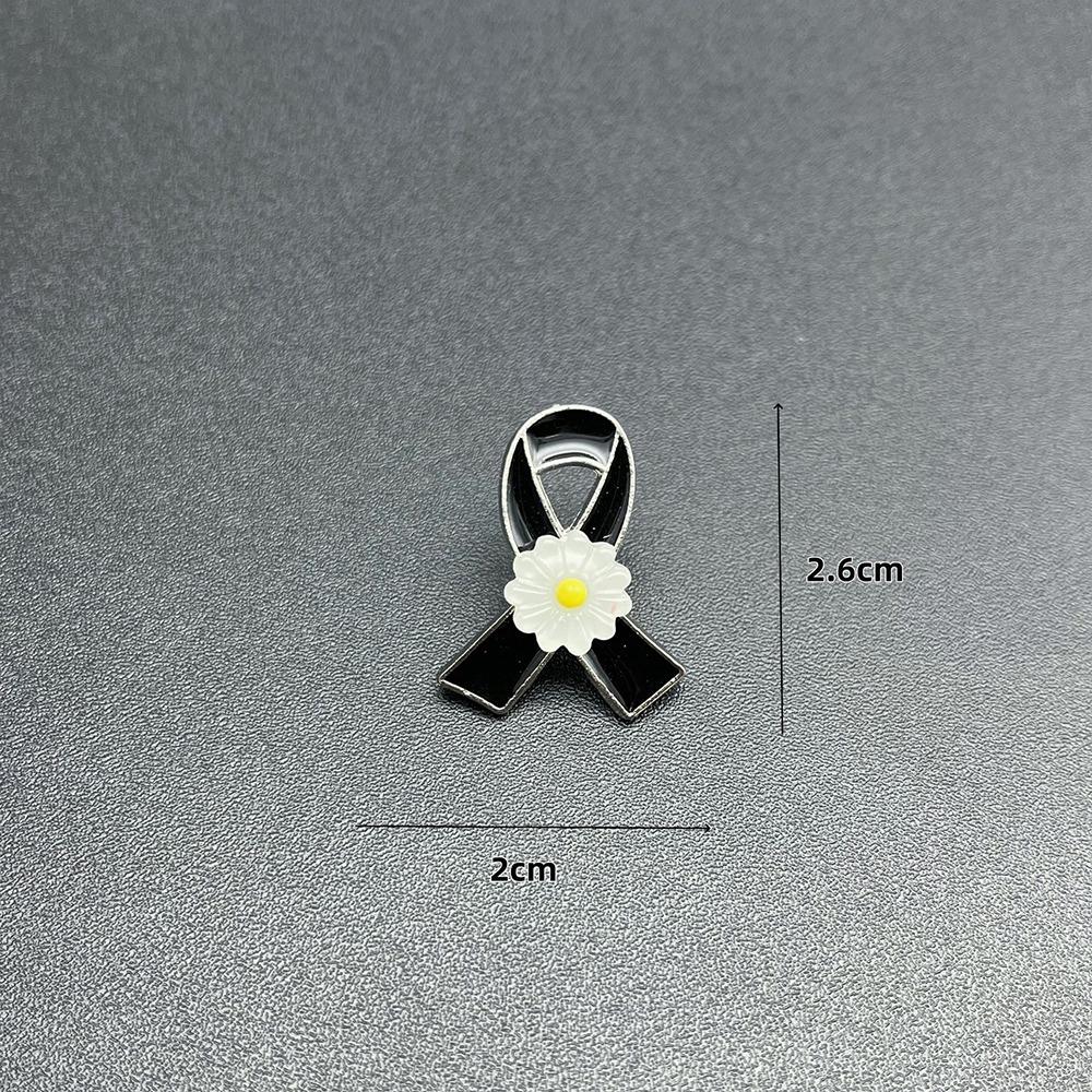 Portable Memorial Black Ribbon Brooch Souvenir Black Black Badge Pin Queen Mother Ribbon Bow Pin For Funerals and Mourning