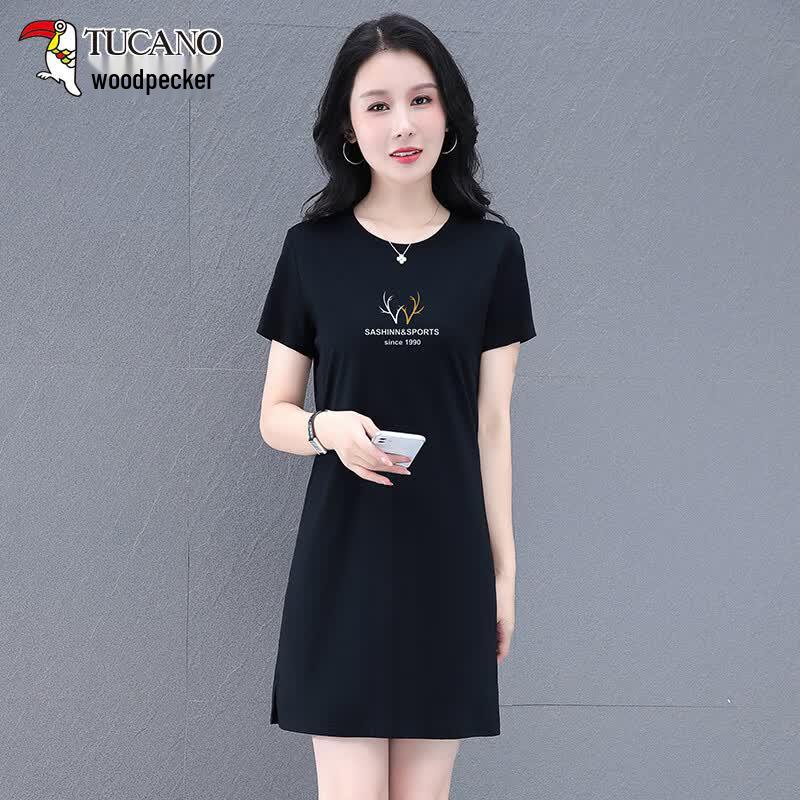 

TUCANO Women s Loose Fit Mid-Length T-Shirt Dress 2XL