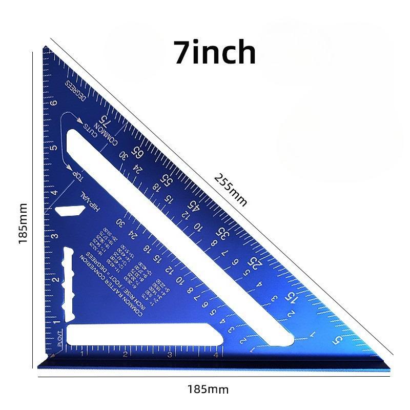 New 7 Inch Triangle Ruler Measurement Tool Carpenter Tools Inch Metric Angle Ruler Speed Square Woodworking Tools