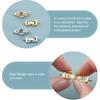 SUPERFINDINGS 8 Sets 2 Styles Brass Fold Over Clasps 2 Colors Zirconia Extender Clasp Closure End Caps for Bracelet Necklace Jewelry Extender
