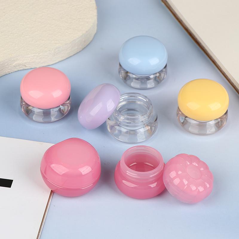 1 Pcs 5G Empty Plastic Lip Scrub Jars With Cover Balm Mask Skin Care Container Cute Blush Jar Cosmetic Jars Travel Container