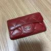 Used CHANEL Matelasse Key Case Red 6 Hooks