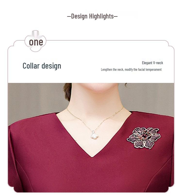 Elegantní červené večerní šaty - 2024 Léto Stylový outfit pro matku ženicha na svatební hostinu