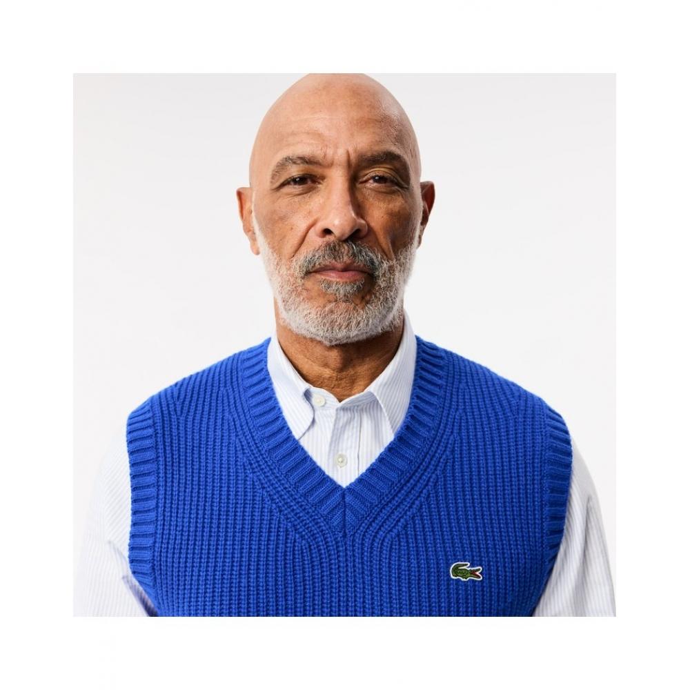 Lacoste Men S Rib tiSSue V Neck VeSt Ah3143 54n Hjm