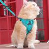 Cat Harness And Leash Reflective Strips Jacket Breathable Adjustable Vest Harness Escape Proof Easy Control Leash for Cats