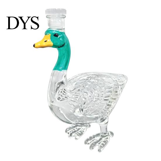 Elegante Decantador de Bourbon Pato Decantador de Whisky, Botella de Vidrio Recta con Tapón, Dispensador de Licor Novedoso de 350 ml Resistente a los Arañazos para el Hogar