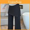 Pantaloni Casual da Donna a Vita Alta a Zampa con Spacco Primavera Estate