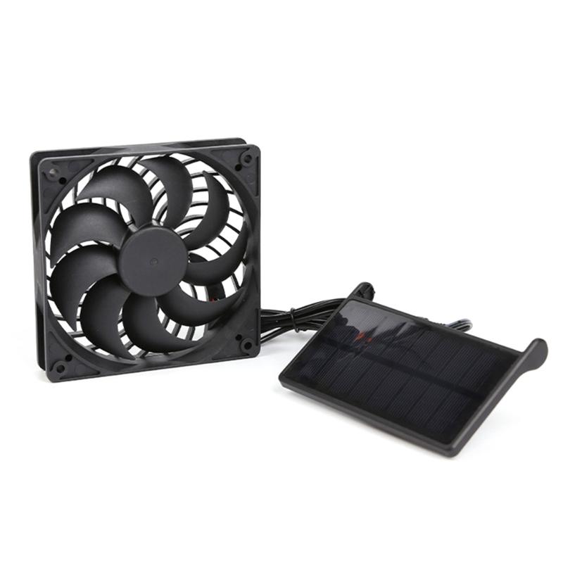 3W Solar Panel Powered Exhaust Fan Cooling Ventilator Solar Exhaust Fan for Dog Chicken House Greenhouses Enduring