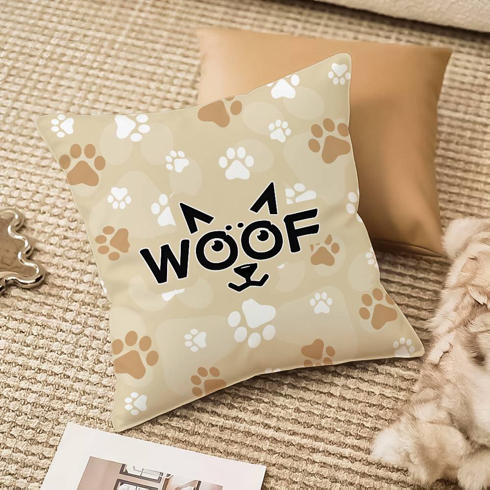 Animal Alphabet Pillow Case Anti-dustmite Invisible Zipper Sofa Bed