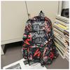 High-value Personalized Graffiti Trendy Cool Backpack Couple Contrasting Colors Lightweight Large-capacity Backpack