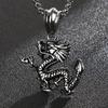 New Creative Zodiac Dragon Pendant for Men, Titanium Steel Dragon Necklace, Trendy Titanium Steel Jewelry Pendant