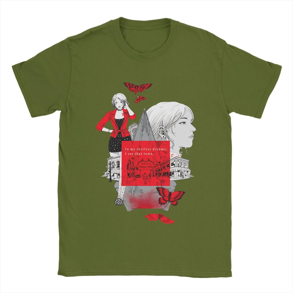 Amazing Silent Hill T-Shirt for Men Crew Neck Cotton T Shirt  Short Sleeve Tees Birthday Present Clothing