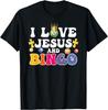 I Love Jesus And Bingo Christian Cross Board Games T-Shirt
